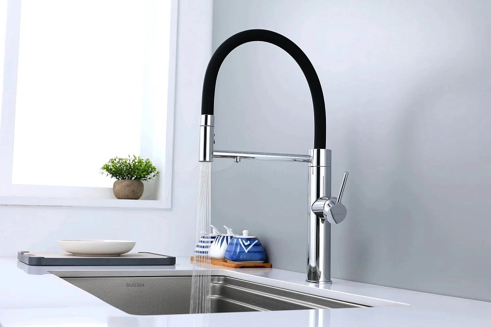 Смеситель для кухни Paulmark Ganymede Ga213199-CR с гибким изливом, хром
