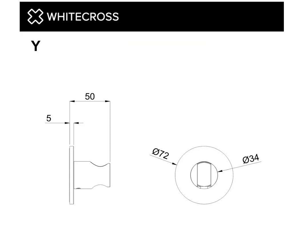 Настенный держатель WHITECROSS Y Y1016GM оружейная сталь