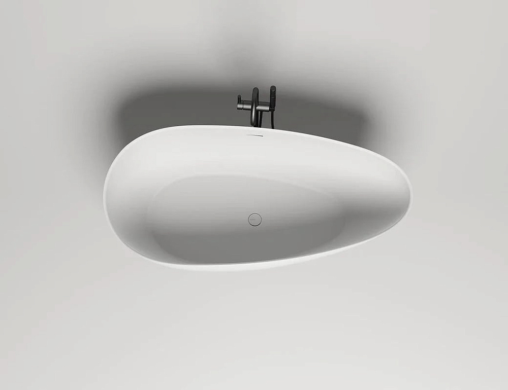 Ванна из искусственного камня Salini Paola In S-Sense 170x80 см, отдельностоящая, белая, овальная, с