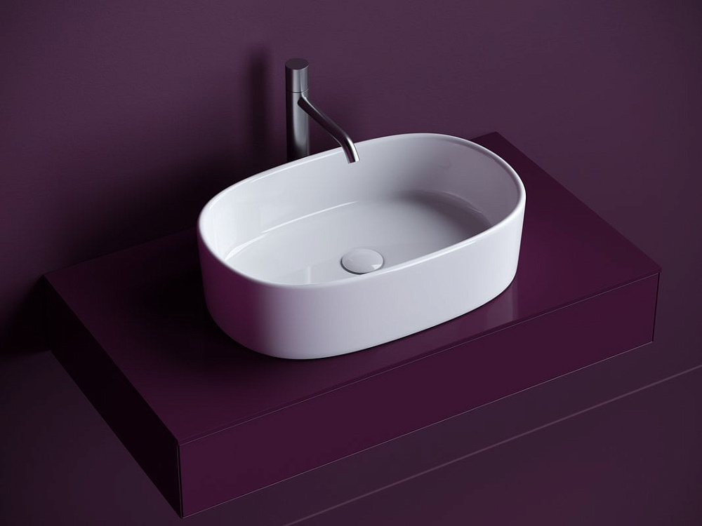 Накладная раковина Ceramicanova Element CN6075 белая глянцевая