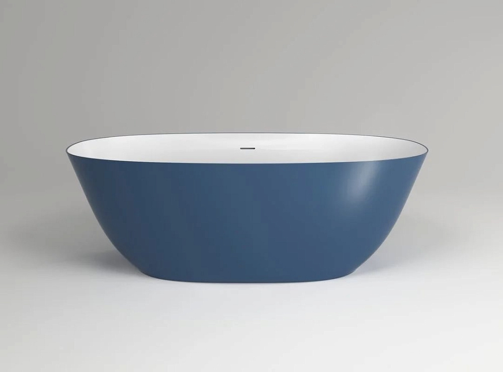 Ванна из искусственного камня Plumberia Selection Veloma 160x70 см, отдельностоящая, биколор матовый