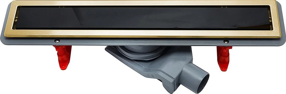 Душевой трап (лоток) Pestan Confluo Premium Gold Black Glass Line Confluo Premium Gold Black Glass L