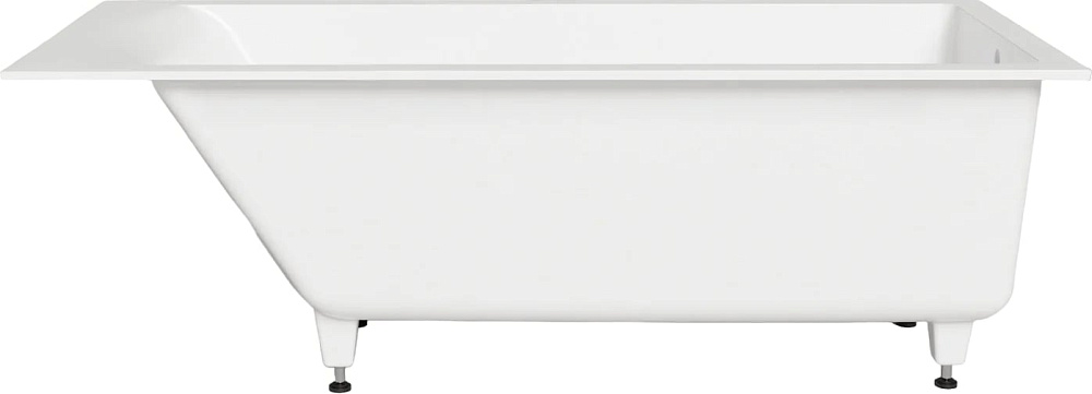 Ванна из искусственного камня Salini Cascata S-Sense 170x75 см, встраиваемая, матовая белая, на ножк