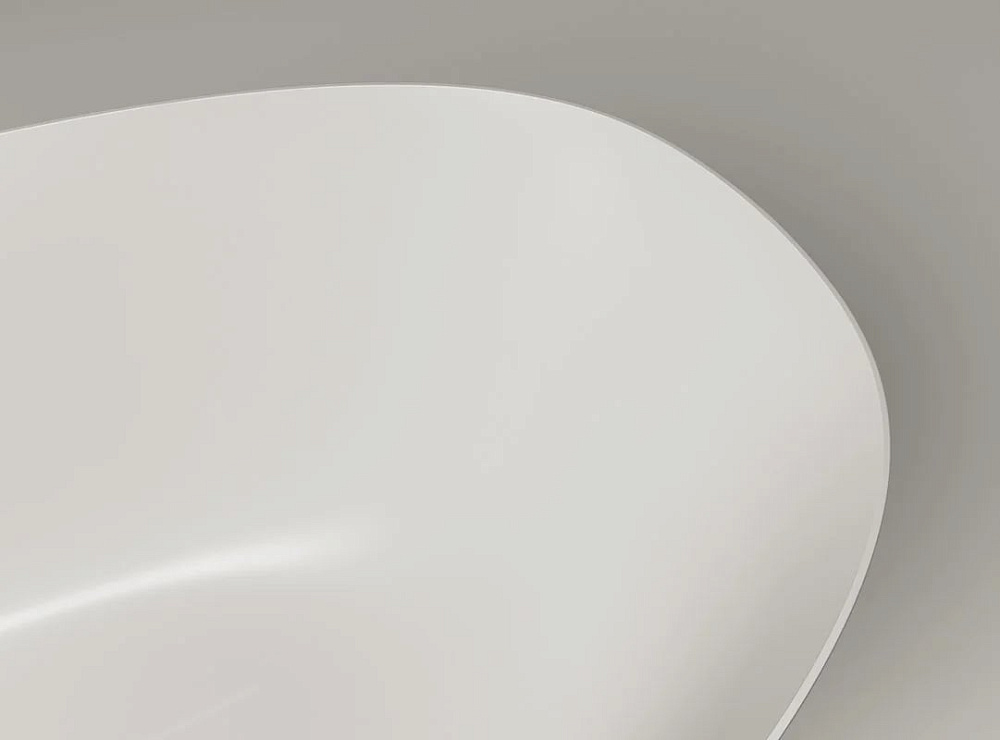 Ванна из искусственного камня Plumberia Selection Veloma 170x75 см, отдельностоящая, матовая белая, 