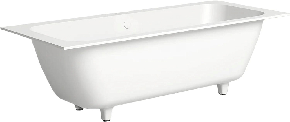 Ванна из искусственного камня Salini Orlanda Axis 190x80 см, встраиваемая, белая, на ножках
