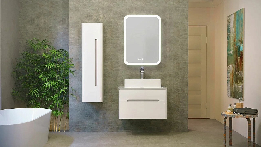 Зеркало-шкаф Jorno Bosko 60 с подсветкой и часами