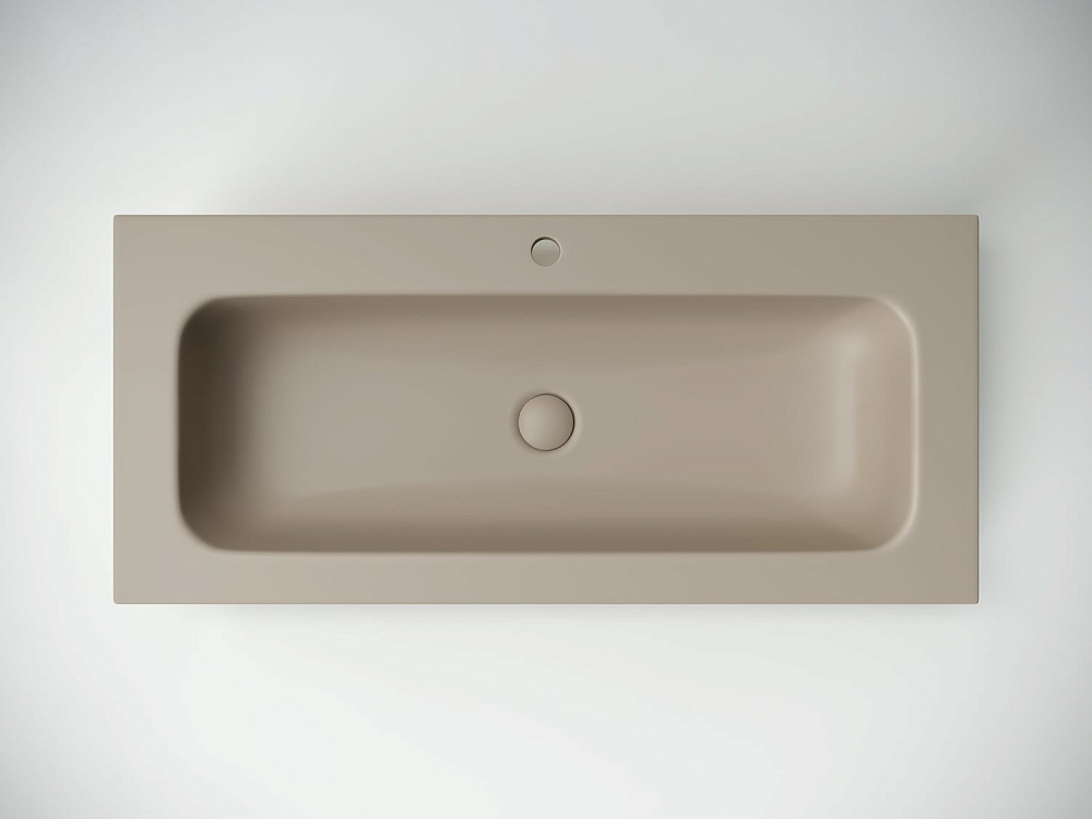 Мебельная раковина Ceramicanova Grace прямоугольная c отверстием под смеситель CN7013MC капучино