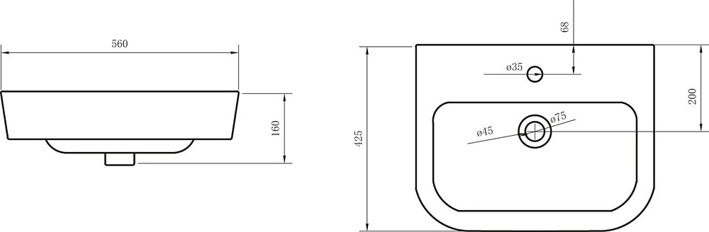 Раковина BelBagno Albano BB120L