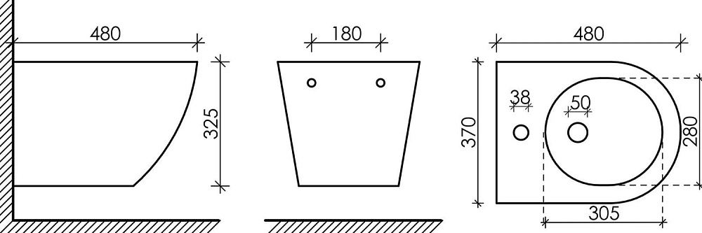Биде подвесное Ceramicanova Forma CN3010