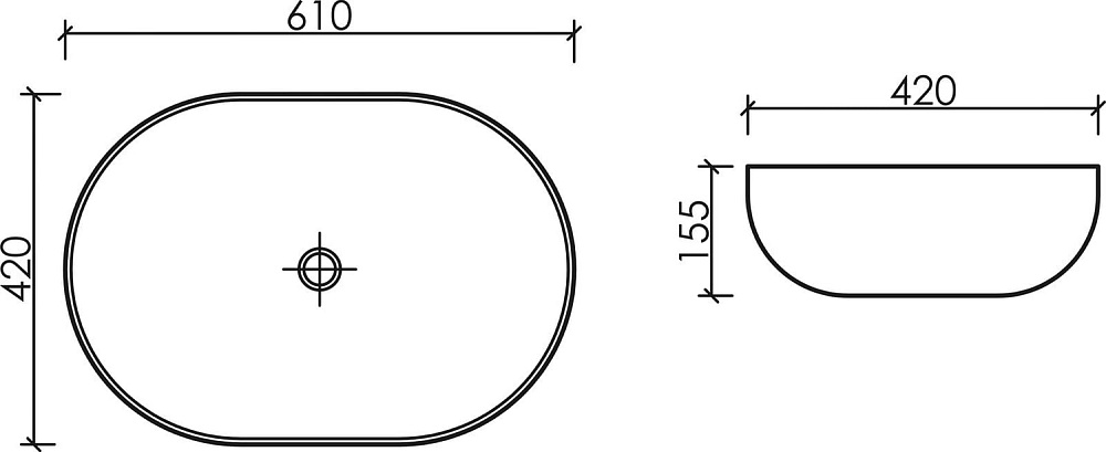 Накладная раковина Ceramicanova Element CN6064 белая глянцевая