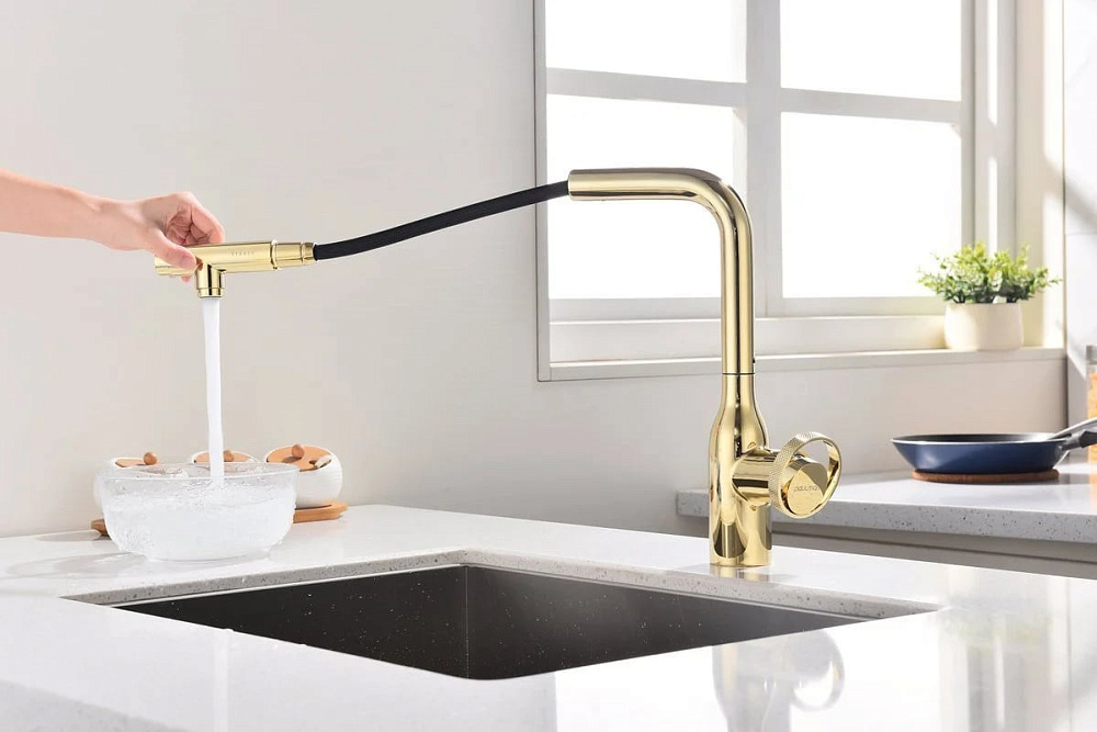 Смеситель для кухни Paulmark Urban Ur213104-G золото