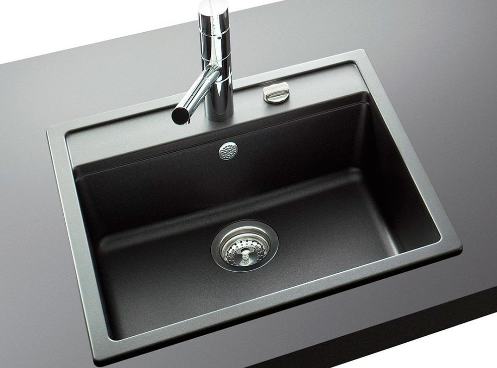Мойка кухонная Schock Nemo 60 (N-100) Cristalite оникс
