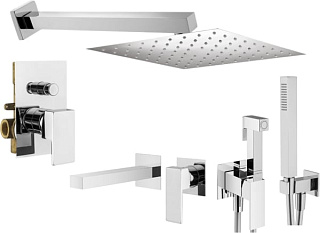 Комплект для ванной Plumberia Selection Tag KITZTG15CR220 С ВНУТРЕННЕЙ ЧАСТЬЮ, хром