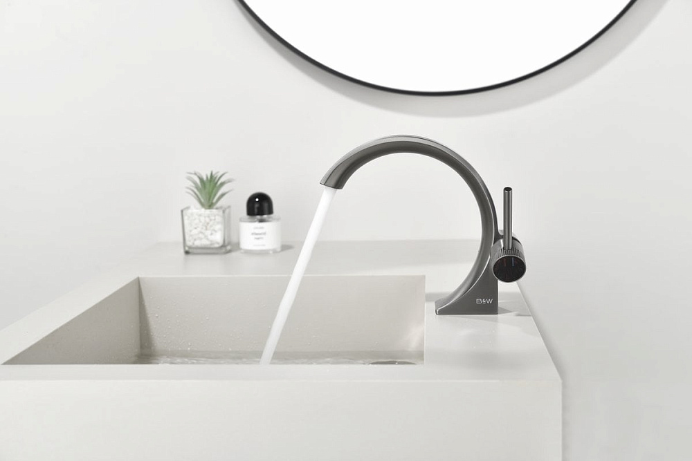 Смеситель для раковины Black&White Gravity 7106GM gun metal