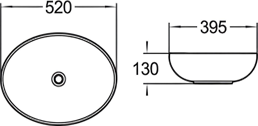 Накладная раковина Vincea VBS-51552 52