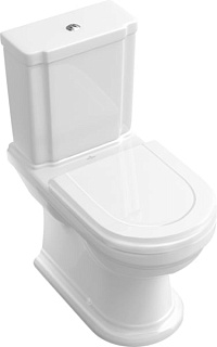Унитаз-компакт напольный Villeroy & Boch Hommage 666210R1 772111R1 с микролифтом, альпийский белый, 