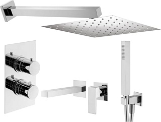 Комплект для ванной Plumberia Selection Tag KITTGT18QCR220 С ВНУТРЕННЕЙ ЧАСТЬЮ, хром