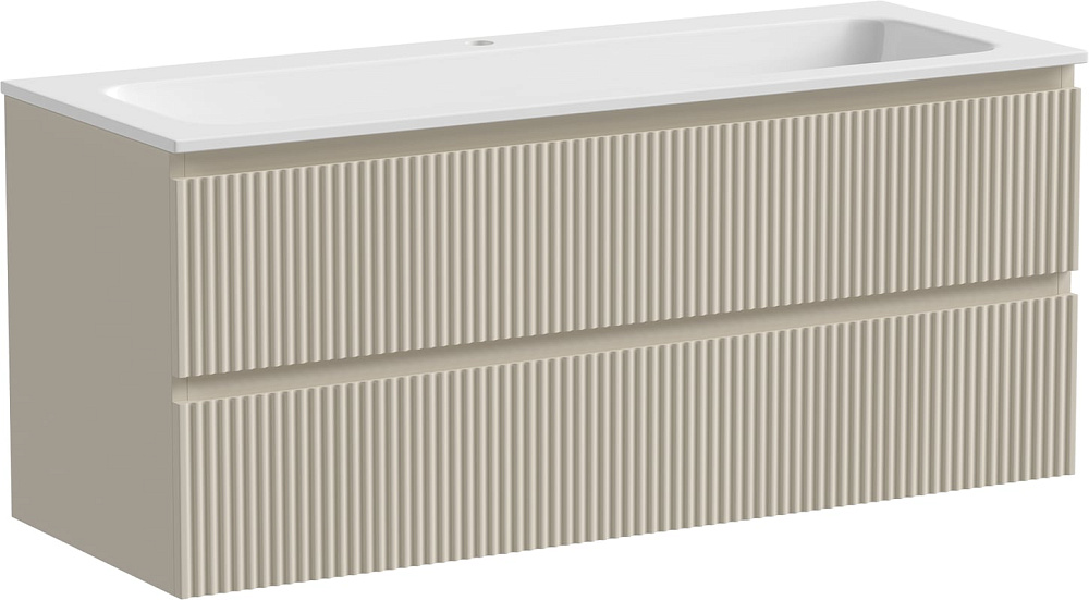 Тумба с раковиной Sancos Snob R 120 см, beige soft, раковина CN7017