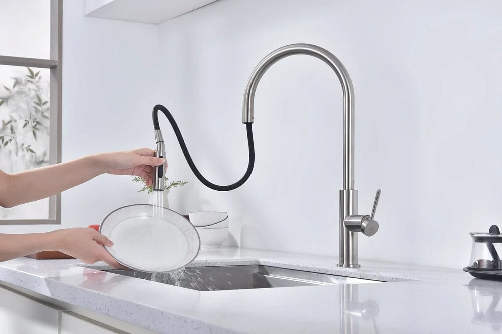 Смеситель для кухни Paulmark Senso Se215180-BS брашированная сталь