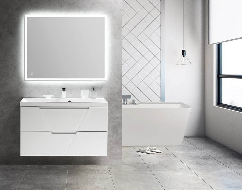 Тумба под раковину без столешницы BelBagno Vittoria 100 подвесная, bianco opaco