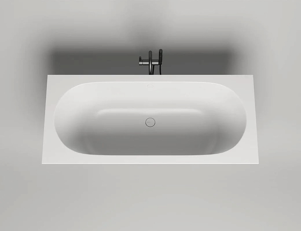 Ванна из искусственного камня Salini Ornella Axis S-Stone 180x80 см, встраиваемая, матовая белая, на