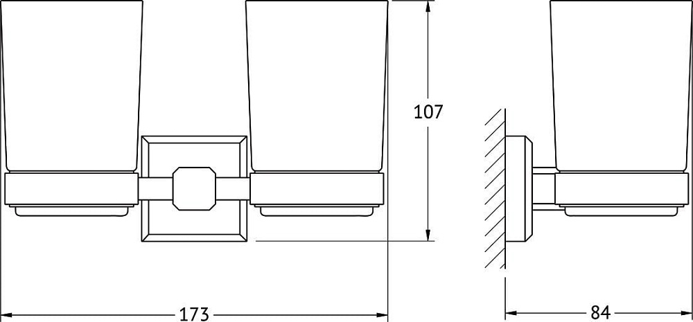 Стакан Artwelle Hagel 9928A двойной