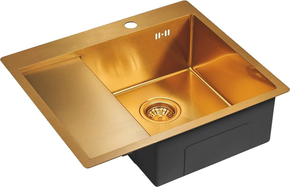Мойка кухонная Paulmark Kroner PM225951-BGR брашированное золото R