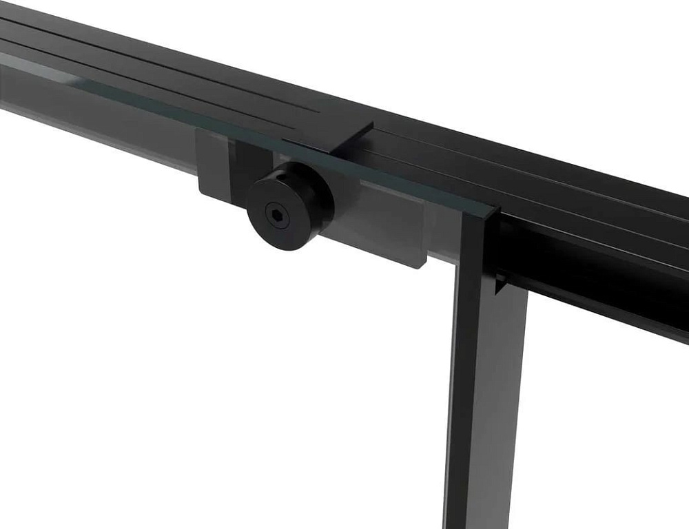 Душевая дверь в нишу Vincea Slim Soft VDS-1SS100CLB 100 см, профиль черный, стекло прозрачное
