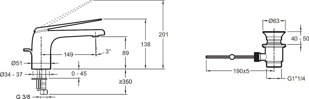 Смеситель для раковины Jacob Delafon Avid E97345-CP