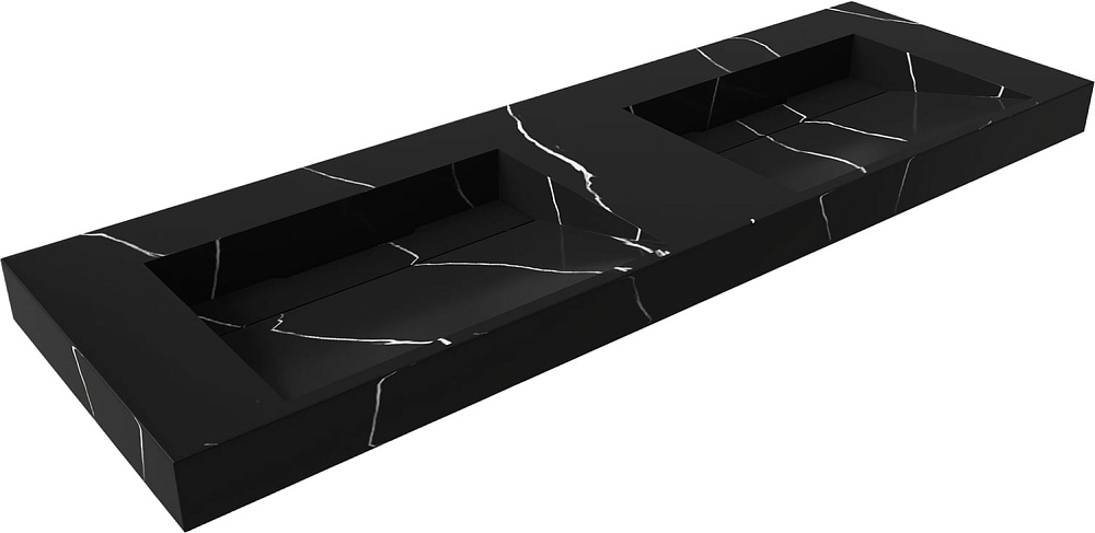 Раковина Armadi Art Flat Nero Marquina 140