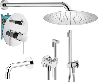 Комплект для ванной Plumberia Selection Ixo KITZXO19CR60 С ВНУТРЕННЕЙ ЧАСТЬЮ, хром