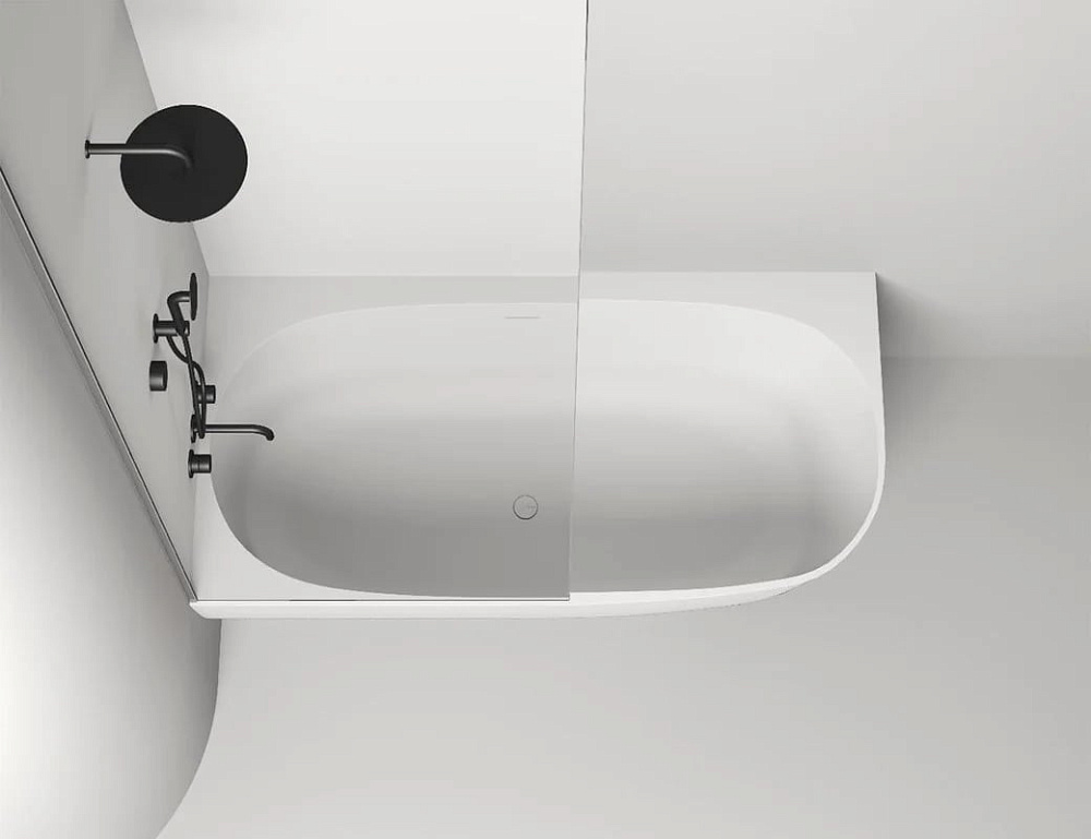 Ванна из искусственного камня Salini Sofia Corner L 170x85 см, угловая, левая, пристенная, матовая б