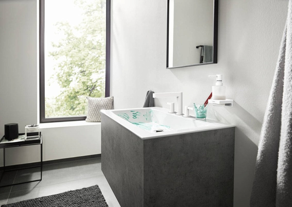 Смеситель для раковины Hansgrohe Finoris 110 76033700 матовый белый