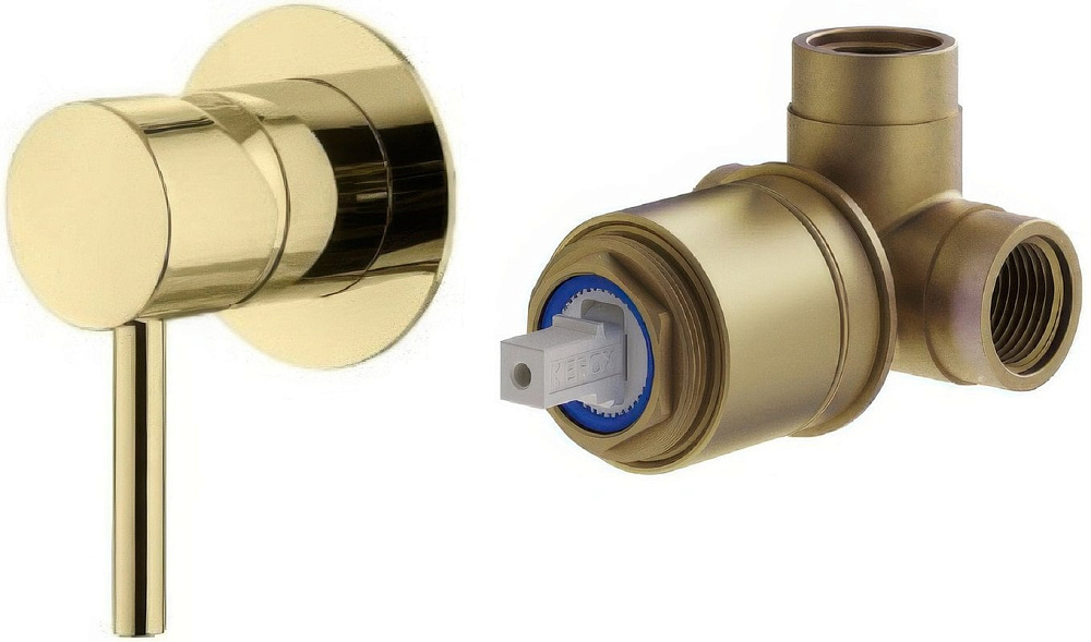 Встраиваемый смеситель Plumberia Selection Ixo KITXO1135OR С ВНУТРЕННЕЙ ЧАСТЬЮ, зол