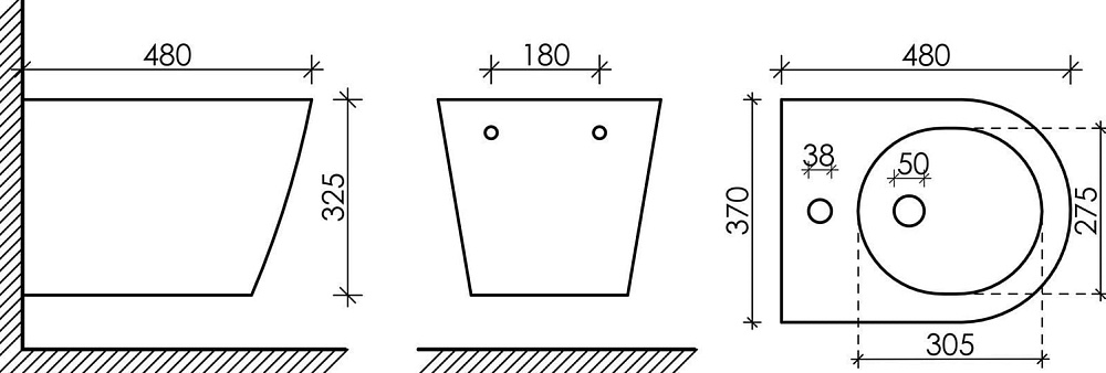 Биде подвесное Ceramicanova Forma CN3012