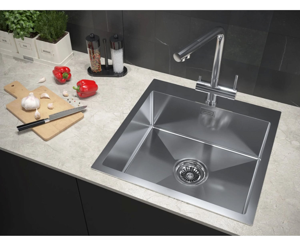 Смеситель для кухни Paulmark Skalen Sk213020-BS, брашированная сталь