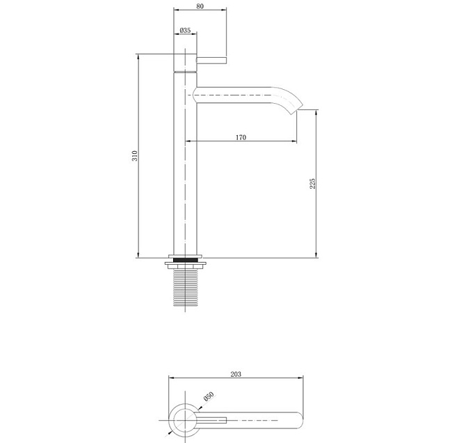 Смеситель для раковины Abber Wasser Kreis AF8111 хром