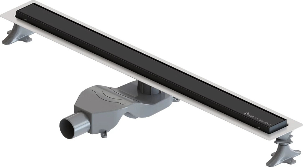 Душевой трап (лоток) Boheme Premium Linear 60 см, черный