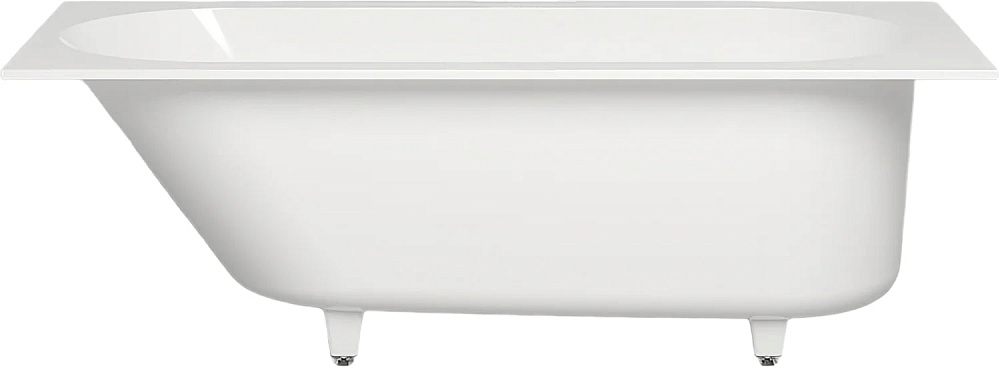 Ванна из искусственного камня Salini Ornella Kit 180x80 см, встраиваемая, белая, на ножках, со сливо
