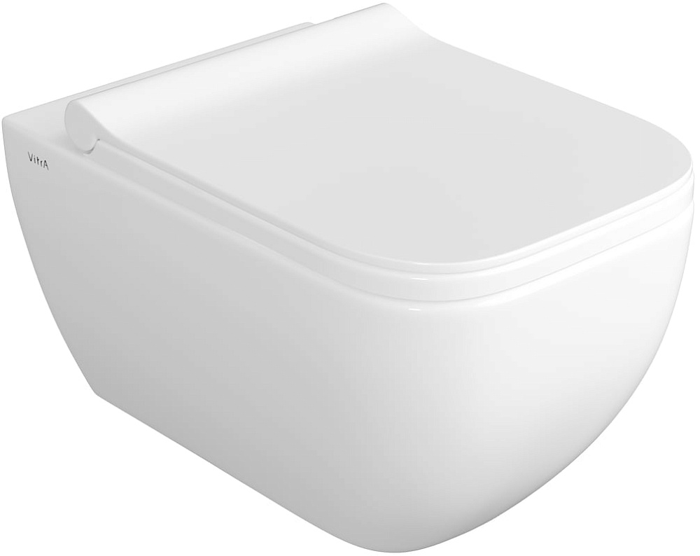 Унитаз подвесной VitrA Shift 7742B003-0075 405 с микролифтом, безободковый, глянцевый белый