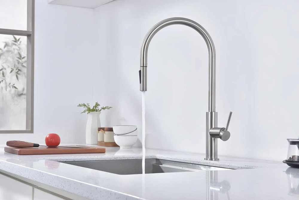 Смеситель для кухни Paulmark Senso Se215180-BS брашированная сталь
