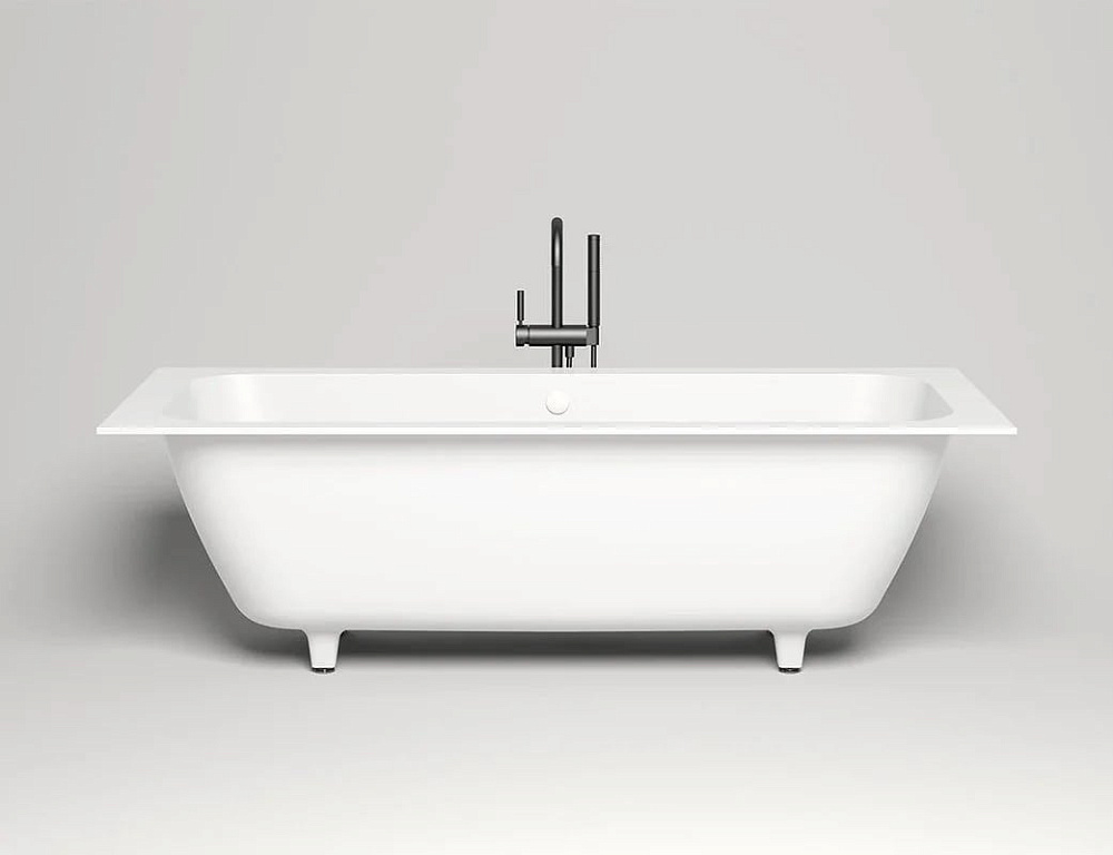 Ванна из искусственного камня Salini Orlanda Axis 190x80 см, встраиваемая, белая, на ножках