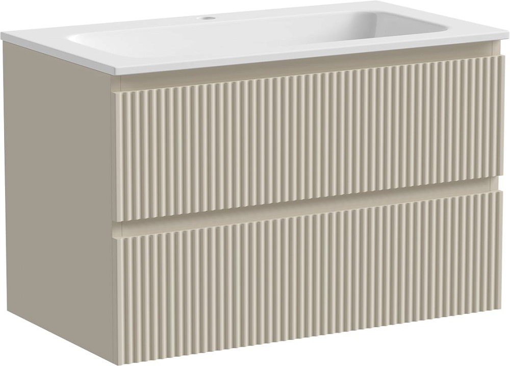 Тумба с раковиной Sancos Snob R 80 см, beige soft