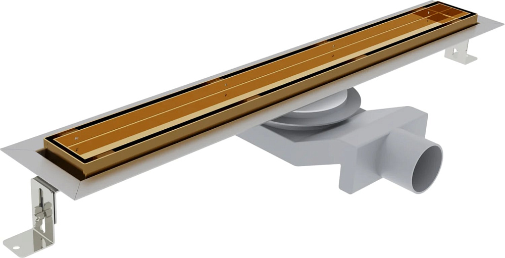 Душевой трап (лоток) Plumberia Selection PST In-Tile 60 см, золото 24К