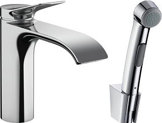 Смеситель для раковины Hansgrohe Vivenis 75210000 с гигиеническим душем, хром