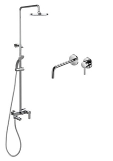 Комплект для ванной Paffoni Light KITCOL632CR006 С ВНУТРЕННЕЙ ЧАСТЬЮ, хром