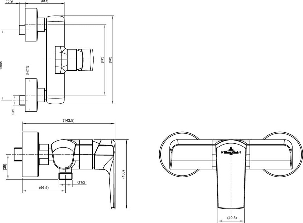 Смеситель для душа Villeroy & Boch Subway 2.0 TVS10200100061