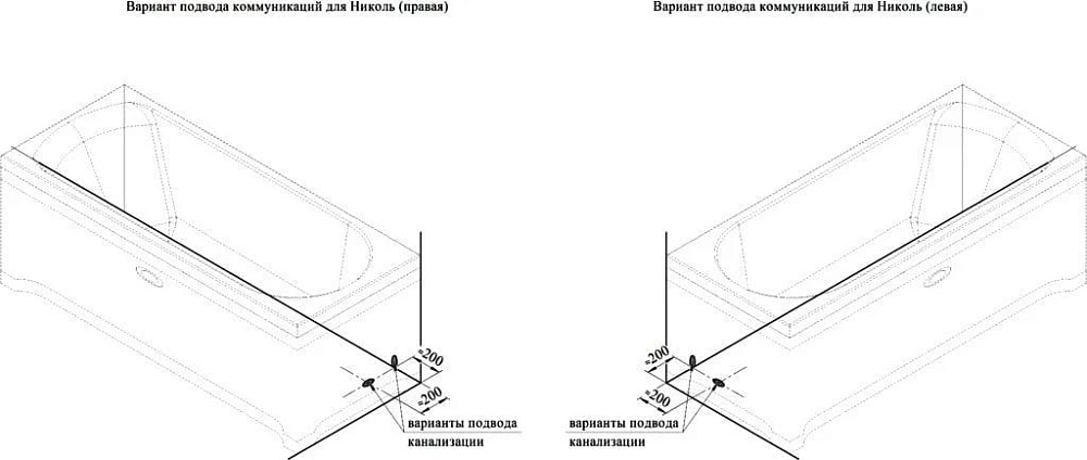 Акриловая ванна Radomir Vannesa Николь 180x80 см, 2-01-0-0-1-210Р
