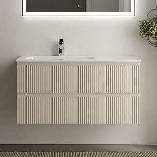 Тумба с раковиной Sancos Snob R 100 см, L, beige soft