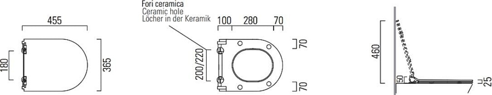 Унитаз подвесной GSI Pura 8815, с микролифтом, cenere matte